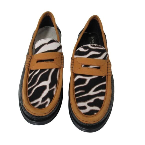 Dolce & Gabbana Men\'s Size 7 Brown Black Calf Hair, Nubuck And Snakeskin Loafers main image 6